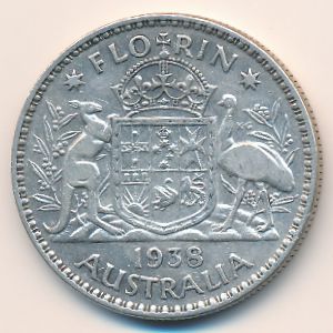 Австралия, 1 флорин (1938 г.)
