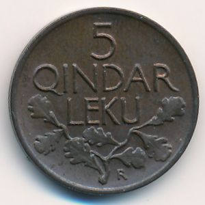 Албания, 5 киндар лек (1926 г.)