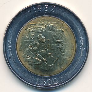 San Marino, 500 lire, 1982