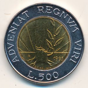 Сан-Марино, 500 лир (1993 г.)