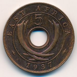 Восточная Африка, 5 центов (1937 г.)