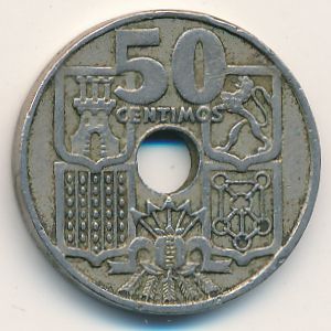 Испания, 50 сентимо (1949 г.)