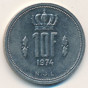 Люксембург, 10 франков (1974 г.)
