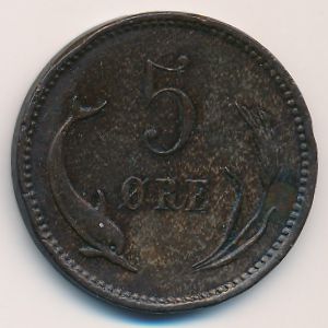 Дания, 5 эре (1891 г.)