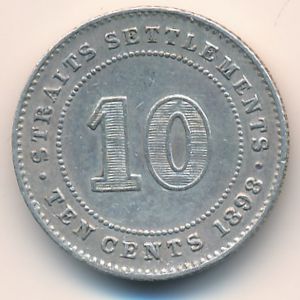 Стрейтс-Сетлментс, 10 центов (1893 г.)