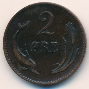 Дания, 2 эре (1874 г.)
