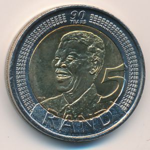 South Africa, 5 rand, 2008