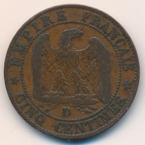 Франция, 10 сентим (1854 г.)