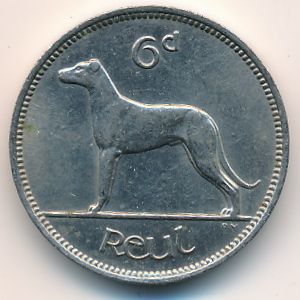 Ирландия, 6 пенсов (1939–1940 г.)