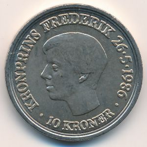 Дания, 10 крон (1986 г.)