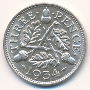 Great Britain, 3 pence, 1934
