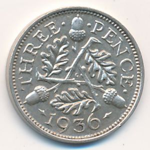 Great Britain, 3 pence, 1936
