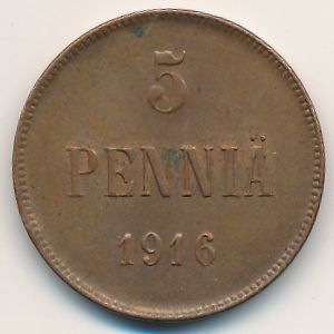 Финляндия, 5 пенни (1916 г.)
