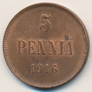 Финляндия, 5 пенни (1916 г.)