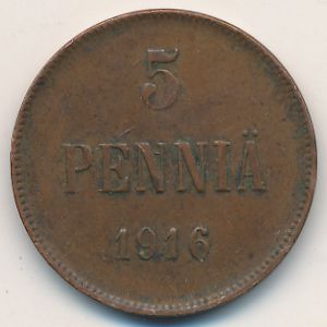 Финляндия, 5 пенни (1916 г.)