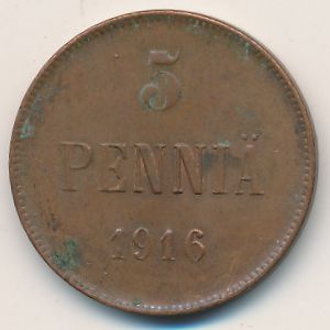 Финляндия, 5 пенни (1916 г.)