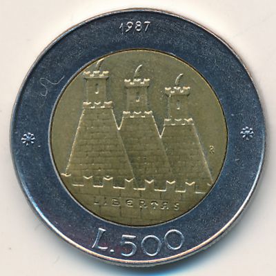 Сан-Марино, 500 лир (1987 г.)
