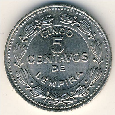 Honduras, 5 centavos, 1954–1980