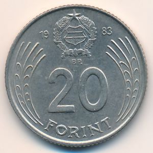 Венгрия, 20 форинтов (1983 г.)