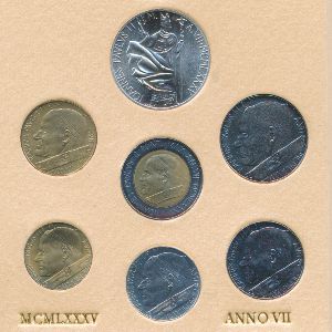 Ватикан, Набор монет (1985 г.)