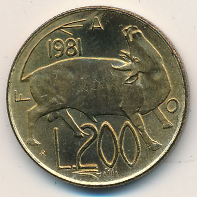 Сан-Марино, 200 лир (1981 г.)