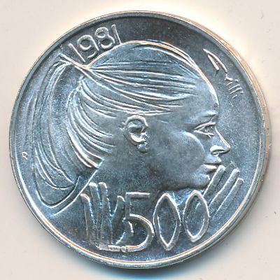 Сан-Марино, 500 лир (1981 г.)