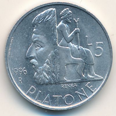 San Marino, 5 lire, 1996