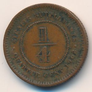 Стрейтс-Сетлментс, 1/4 цента (1908 г.)