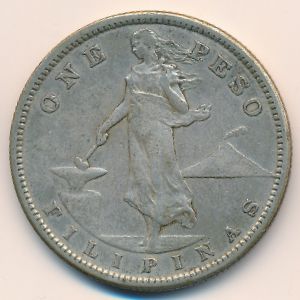 Филиппины, 1 песо (1908 г.)