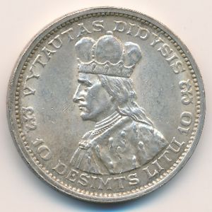 Литва, 10 лит (1936 г.)
