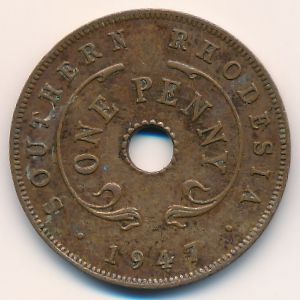 Южная Родезия, 1 пенни (1947 г.)