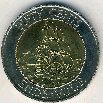 New Zealand, 50 cents, 1994