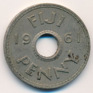 Fiji, 1 penny, 1961