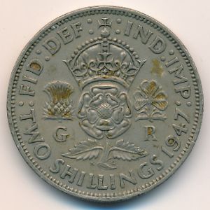 Великобритания, 2 шиллинга (1947 г.)