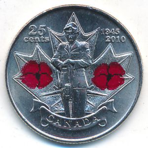 Canada, 25 cents, 2010