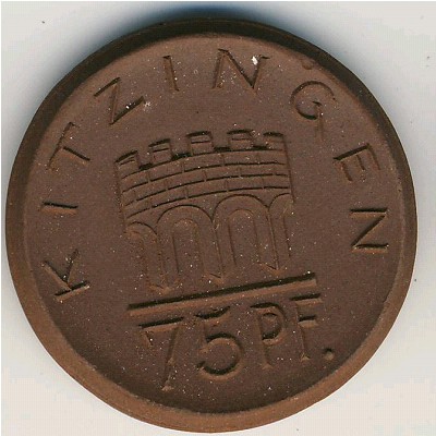 Китцинген., 75 пфеннигов (1921 г.)