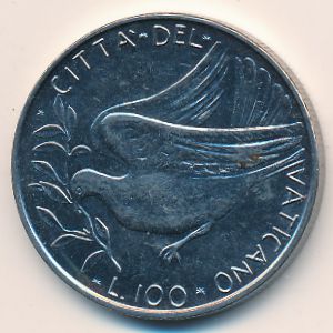 Ватикан, 100 лир (1974 г.)