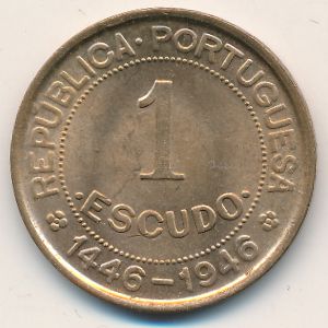 Guinea-Bissau, 1 escudo, 1946