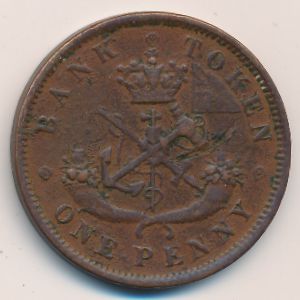 Верхняя Канада, 1 пенни (1852 г.)