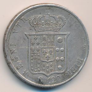 Неаполь и Сицилия, 120 гран (1854 г.)