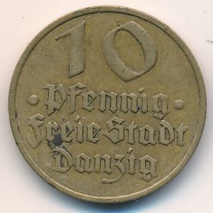 Данциг, 10 пфеннигов (1932 г.)