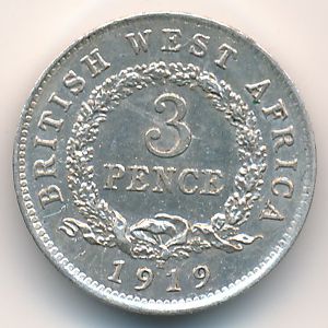 Британская Западная Африка, 3 пенса (1919 г.)