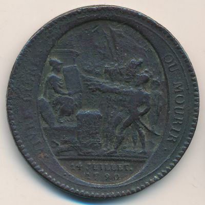 Франция, 5 солей (1792 г.)
