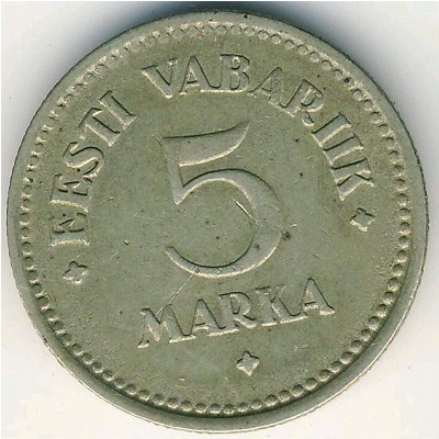 Estonia, 5 marka, 1924