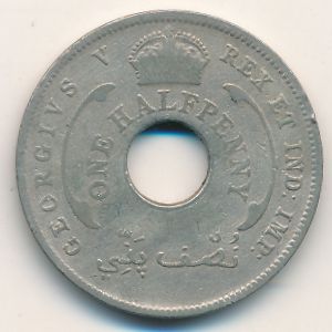 Британская Западная Африка, 1/2 пенни (1915 г.)