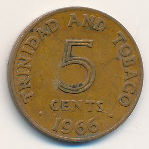 Тринидад и Тобаго, 5 центов (1966 г.)