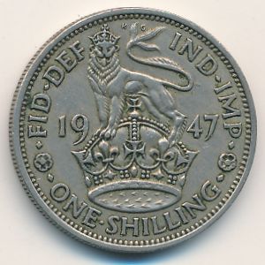 Великобритания, 1 шиллинг (1947 г.)