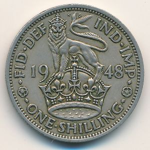 Великобритания, 1 шиллинг (1948 г.)