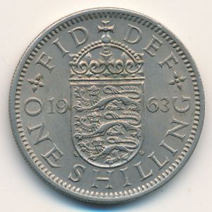Великобритания, 1 шиллинг (1963 г.)