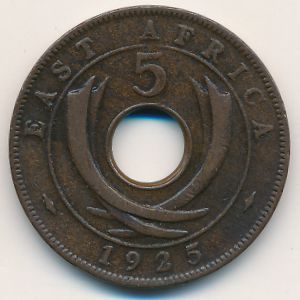 Восточная Африка, 5 центов (1925 г.)